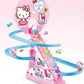 Goyal's Cat Slide Toy Set, Automatic Stair-Climbing Race Track Set with Lights and Music (Cat Track Set)