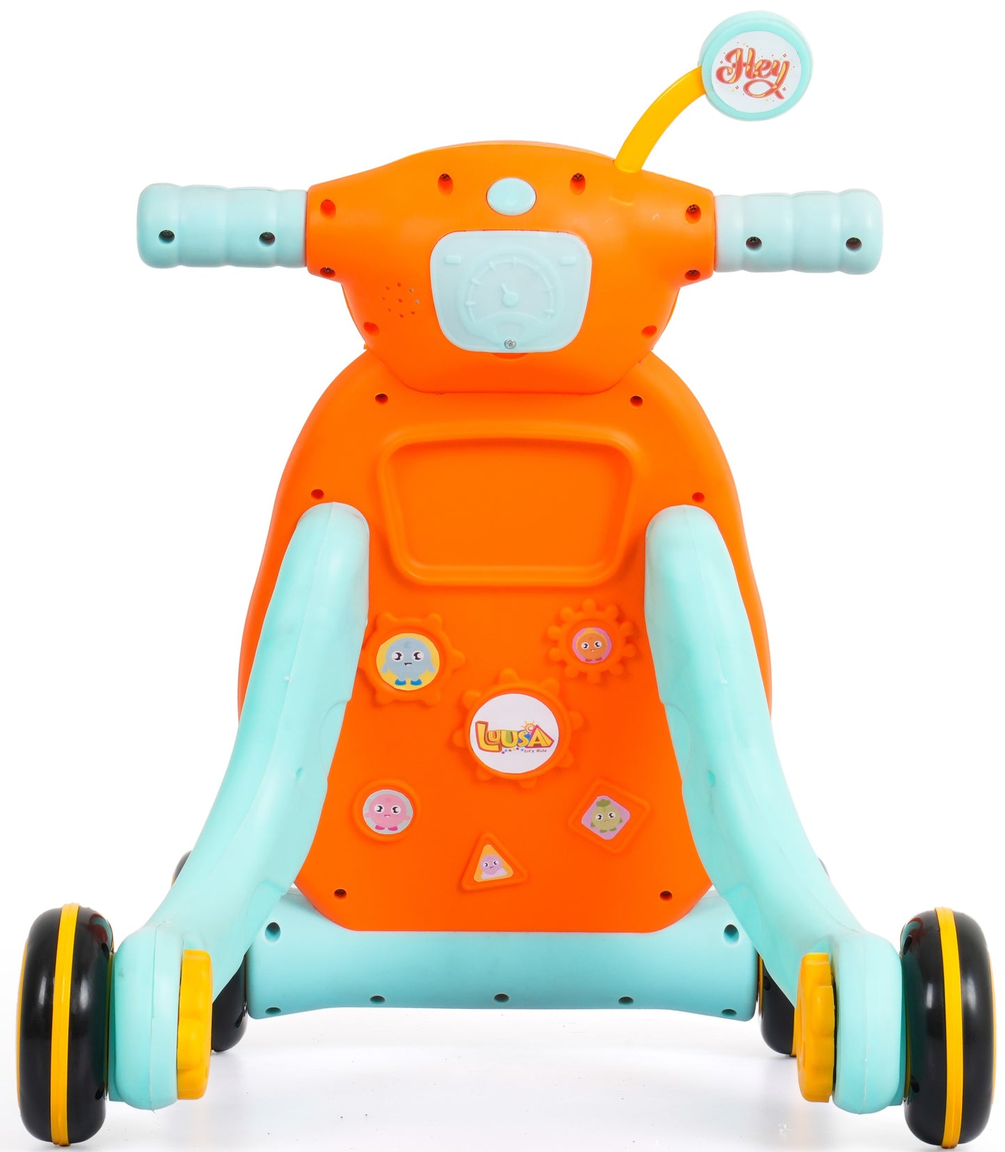 Goyal's TINY STEP Baby Walker Early Education Activity Center with Lights, Sounds and Ball Game, Baby Push Walker - Orange & Blue