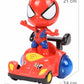 Goyal's Super Hero Car | 360° Rotating Toy Car with LED Lights | Action Figure Toy for Kids | Battery Operated Car Toy | Suitable for Ages 3+ | Durable & Fun Toy