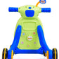 Goyal's TINY STEP Baby Walker Early Education Activity Center with Lights, Sounds and Ball Game, Baby Push Walker - Green & Blue