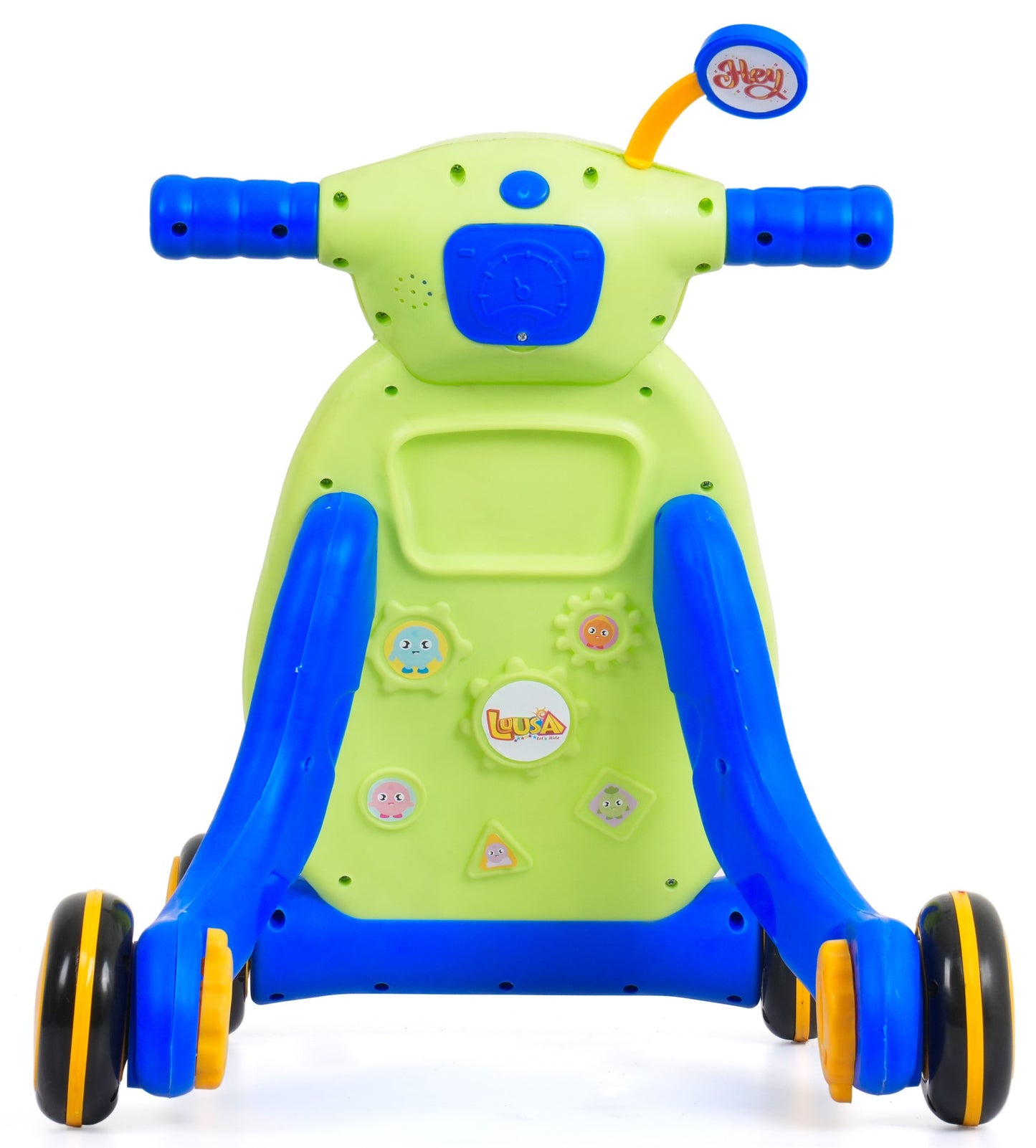 Goyal's TINY STEP Baby Walker Early Education Activity Center with Lights, Sounds and Ball Game, Baby Push Walker - Green & Blue