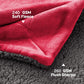 Goyal’s Ultra Soft Flannel Sherpa Blanket for Winter | Single Bed Reversible Plush Blanket 55 x 90 Inches | Thick, Warm & Cozy Dual Layer Microfibre Throw | Fade & Wrinkle Resistant - Maroon