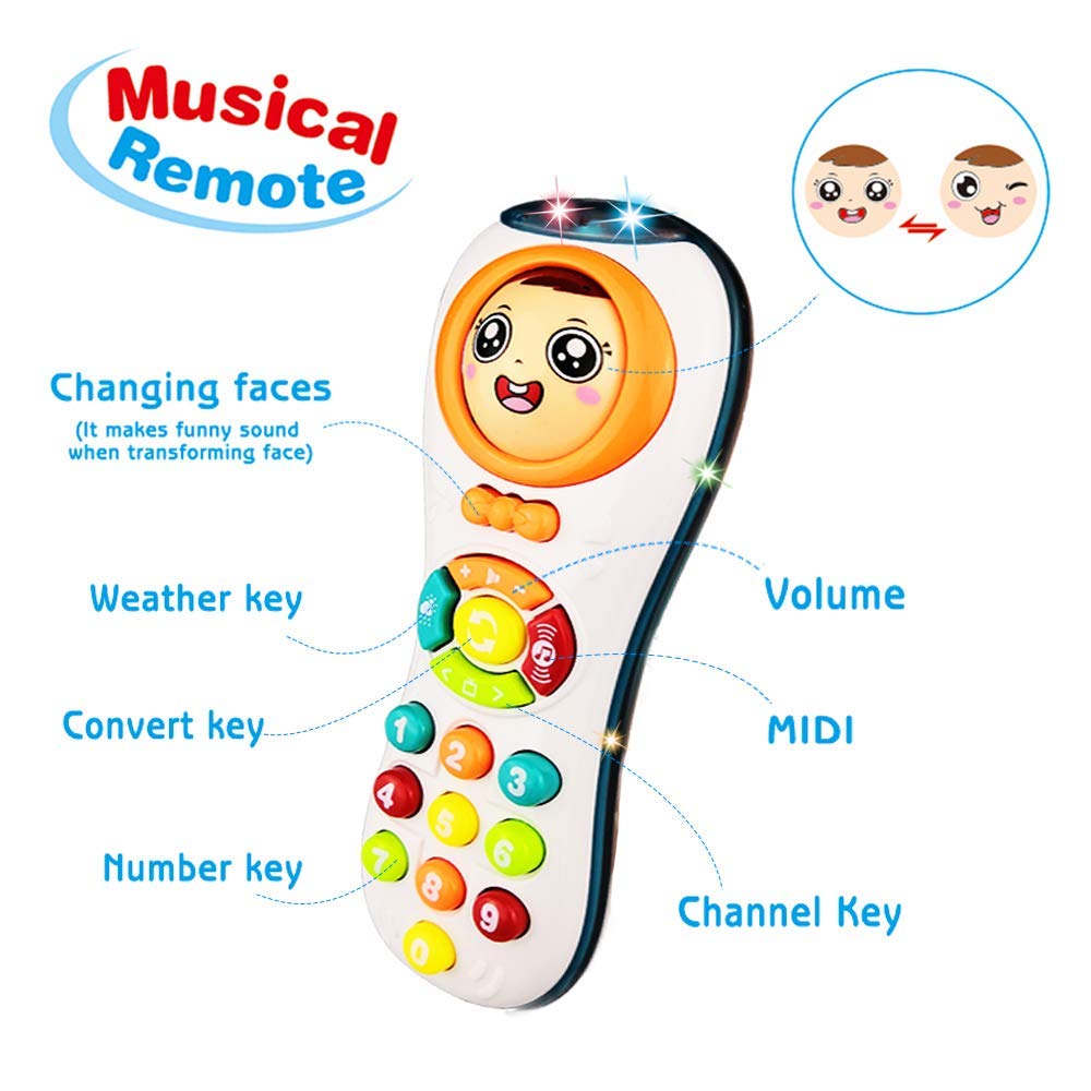 Goyal's Musical Remote Toy 6 Months, Toys for 1-3 Year Old Baby Boys and Girls Birthday Gift Baby Toddlers