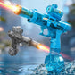 Goyal’s Holi Pichkari Electric Water Gun Rechargeable Automatic Water Blaster with Drum Tank Long Range 7–9m LED Lights USB Charging Outdoor Summer Toy for Kids Boys Girls