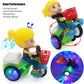 Goyal's Bump & Go Girl Toy with Flashing Lights Music Sound Automatic Riding 360° Rotation Entertainment for Kids Both Boys and Girls, Assorted Multicolor (Stunt Bicycle Girl)