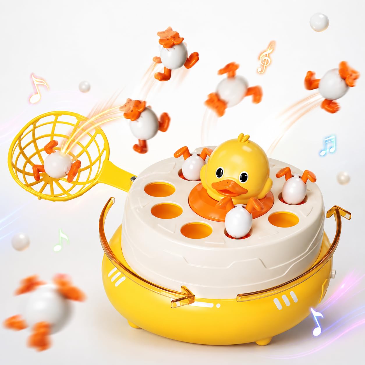 Goyal's Bounce Duck Catch Game with Nets | Interactive Jumping Duck Board Game | Musical Catching Toy for Kids | Family Tabletop Game for Boys & Girls