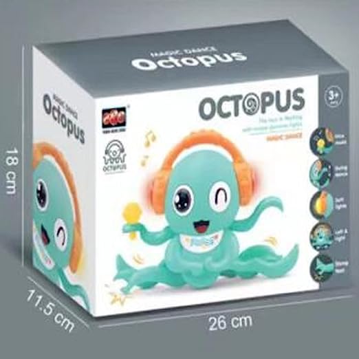 Goyal's Octopus Crawling Toy | Interactive Dancing Octopus with Music and LED Light, Automatically Avoid Obstacle Toy | Tummy Time Toy for Infants Babies Kids