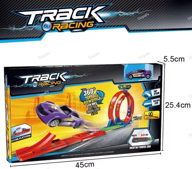 Goyal's Double Loop Track with Car Toy Set for Kids Age 3-12 Year Old