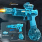 Goyal’s Holi Pichkari Electric Water Gun Rechargeable Automatic Water Blaster with Drum Tank Long Range 7–9m LED Lights USB Charging Outdoor Summer Toy for Kids Boys Girls