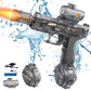 Goyal’s Holi Pichkari Electric Water Gun Rechargeable Automatic Water Blaster with Drum Tank Long Range 7–9m LED Lights USB Charging Outdoor Summer Toy for Kids Boys Girls