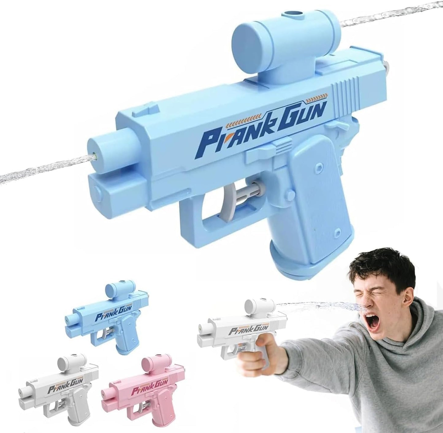 Goyal's Prank Water Gun, 8.5 FT Shooting Distance, 85cc Capacity, Multiple Colors Available, Toy Gun for Kids and Adults