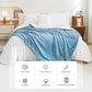 Goyal’s Ultra Soft Flannel Sherpa Blanket for Winter | Single Bed Reversible Plush Blanket 55 x 90 Inches | Thick, Warm & Cozy Dual Layer Microfibre Throw | Fade & Wrinkle Resistant - Ice Blue