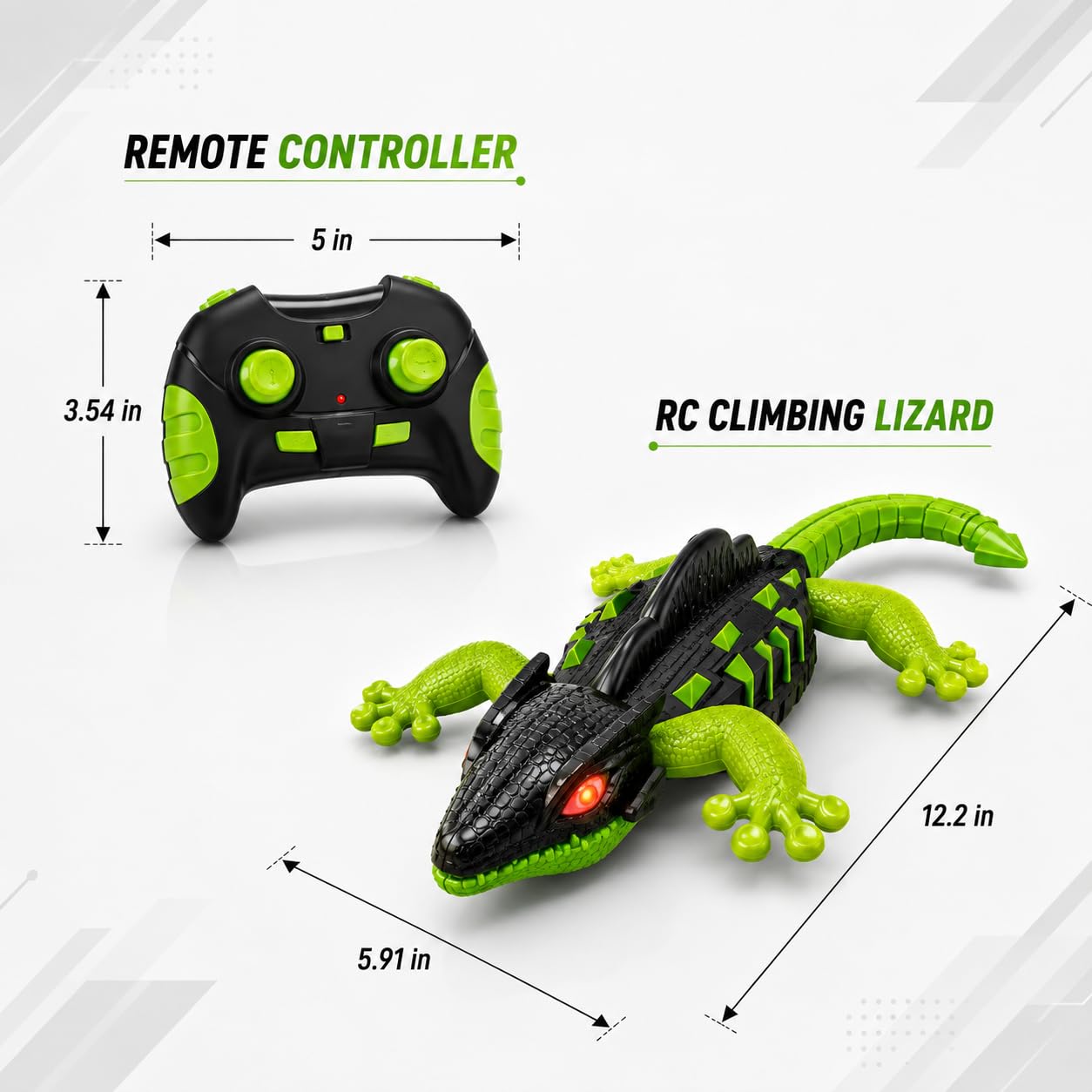 Goyal's RC Wall Climbing Lizard Toy with Remote Control | LED Eyes | Wall & Ceiling Crawling Rechargeable Lizard | Indoor Climbing Toy for Kids, Boys & Girls