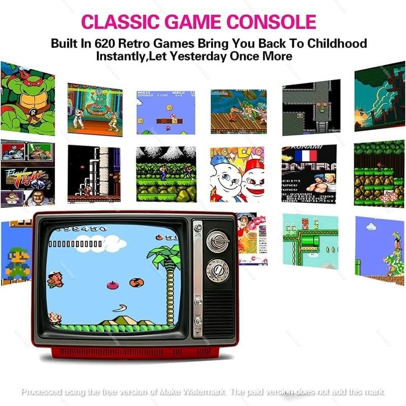 Goyal's Retro Mini TV Gaming Console | 620 Built-in Games, AV Output & 2 Controllers