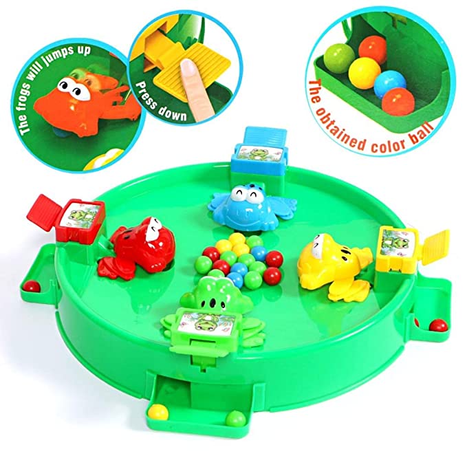 Goyal's 4 Players Hungry Frog Game, Funny Hungry Frog Eating Beans Game, (Best for Gift to Kids)- Multicolor