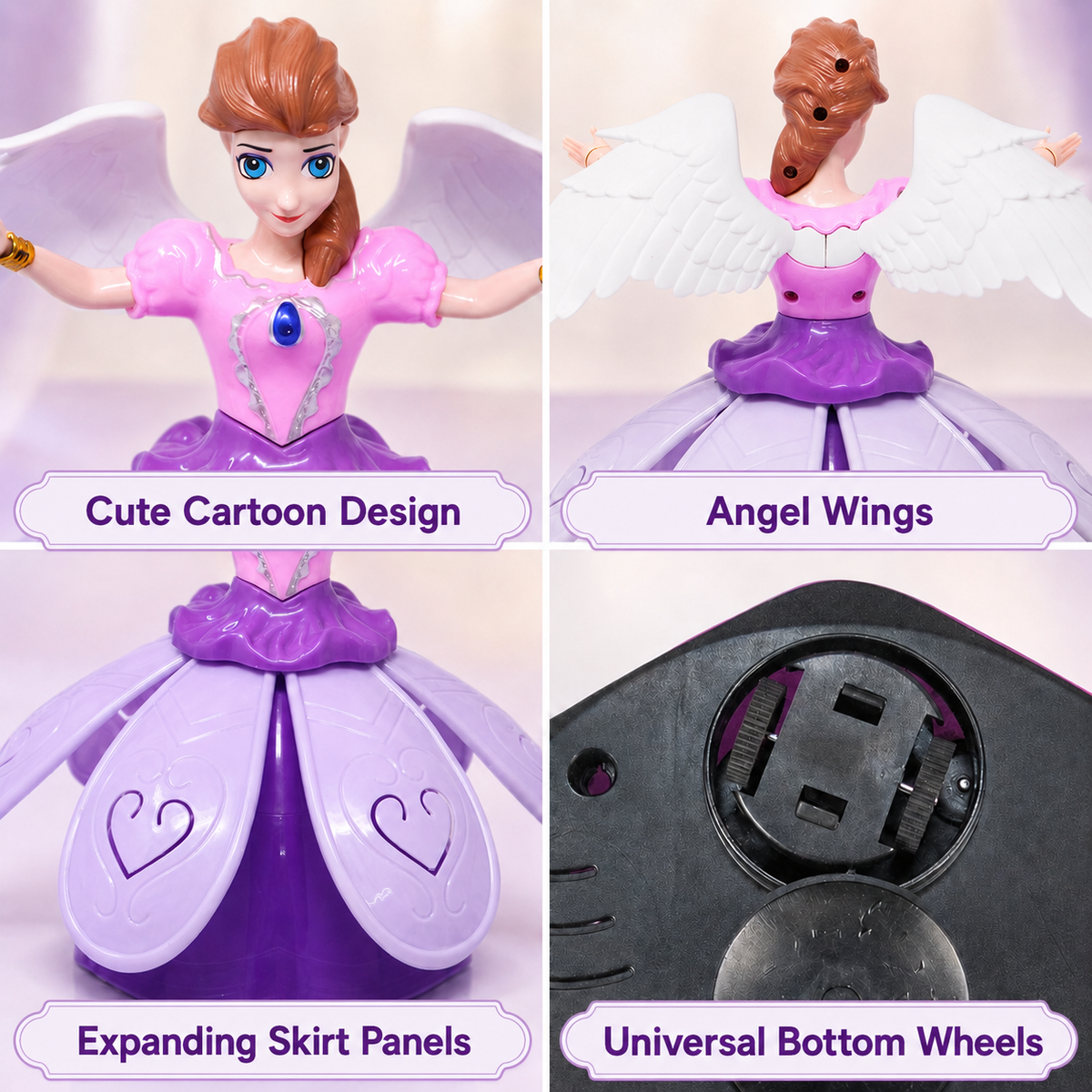 Goyal's Dancing Angel परी Doll Girl 360 Degree Rotating with Music & Flashing Lights Toy for Kids