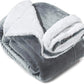 Goyal’s Ultra Soft Flannel Sherpa Blanket for Winter | Single Bed Reversible Plush Blanket 55 x 90 Inches | Thick, Warm & Cozy Dual Layer Microfibre Throw | Fade & Wrinkle Resistant - Grey