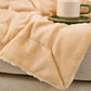 Goyal’s Ultra Soft Flannel Sherpa Blanket for Winter | Single Bed Reversible Plush Blanket 55 x 90 Inches | Thick, Warm & Cozy Dual Layer Microfibre Throw | Fade & Wrinkle Resistant - Golden Beige