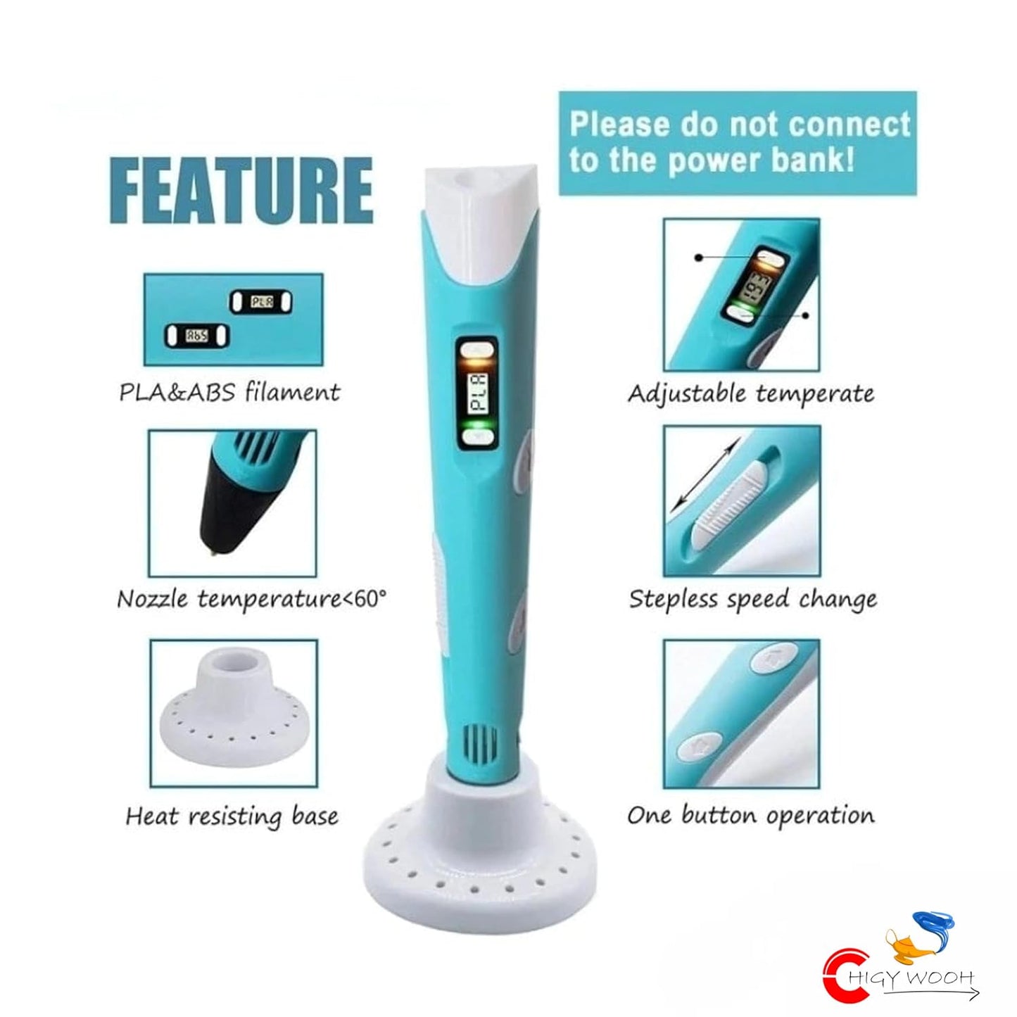 Goyal's 3D Pen for Kids & Adults | Professional 3D Printing Pen with PLA Filament Adjustable Speed & Temperature LCD Display | 3D Drawing Pen Perfect for DIY and Crafting for Boys and Girls