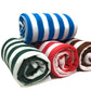 Goyal's Polar Fleece Single Bed Stripes Design AC Blanket Pack of 4 - (Multicolor)