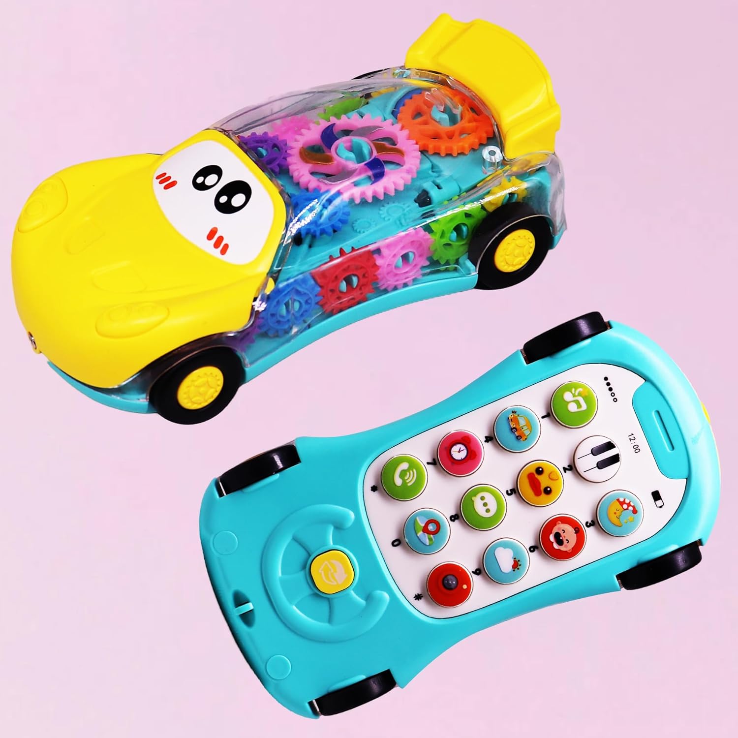 Goyal s Pretend Play 2 in 1 Cell Phone Toy Car for Kids Toddlers with