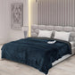Goyal’s Ultra Soft Flannel Sherpa Blanket for Winter | Single Bed Reversible Plush Blanket 55 x 90 Inches | Thick, Warm & Cozy Dual Layer Microfibre Throw | Fade & Wrinkle Resistant - Navy Blue