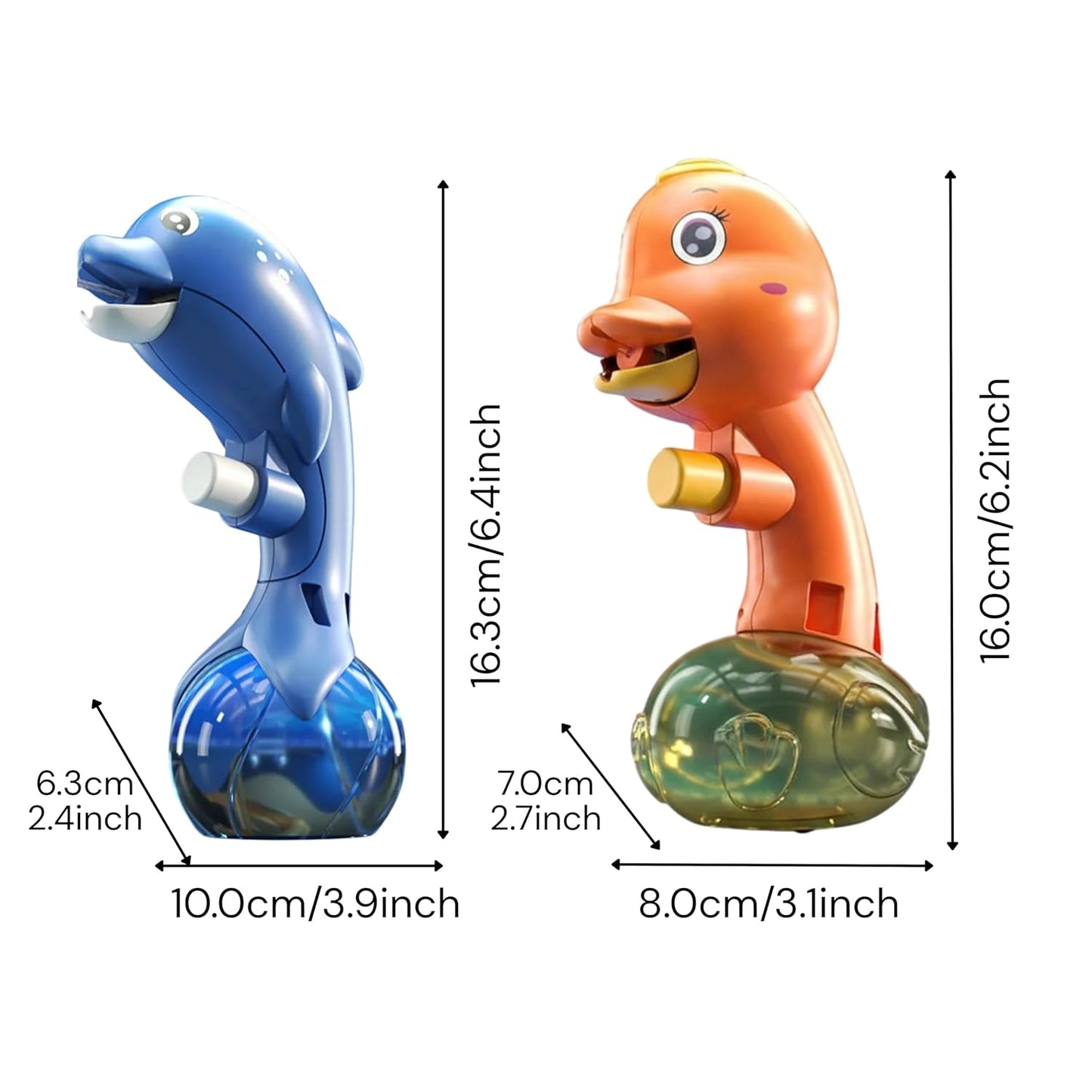 Goyal's Holi Pichkari Water Gun for Kids Mini Dolphin Water Gun Cute Handheld Pichkari Lightweight Easy-to-Use Water Shooter for Holi Celebration (Pack of 1) Random Color