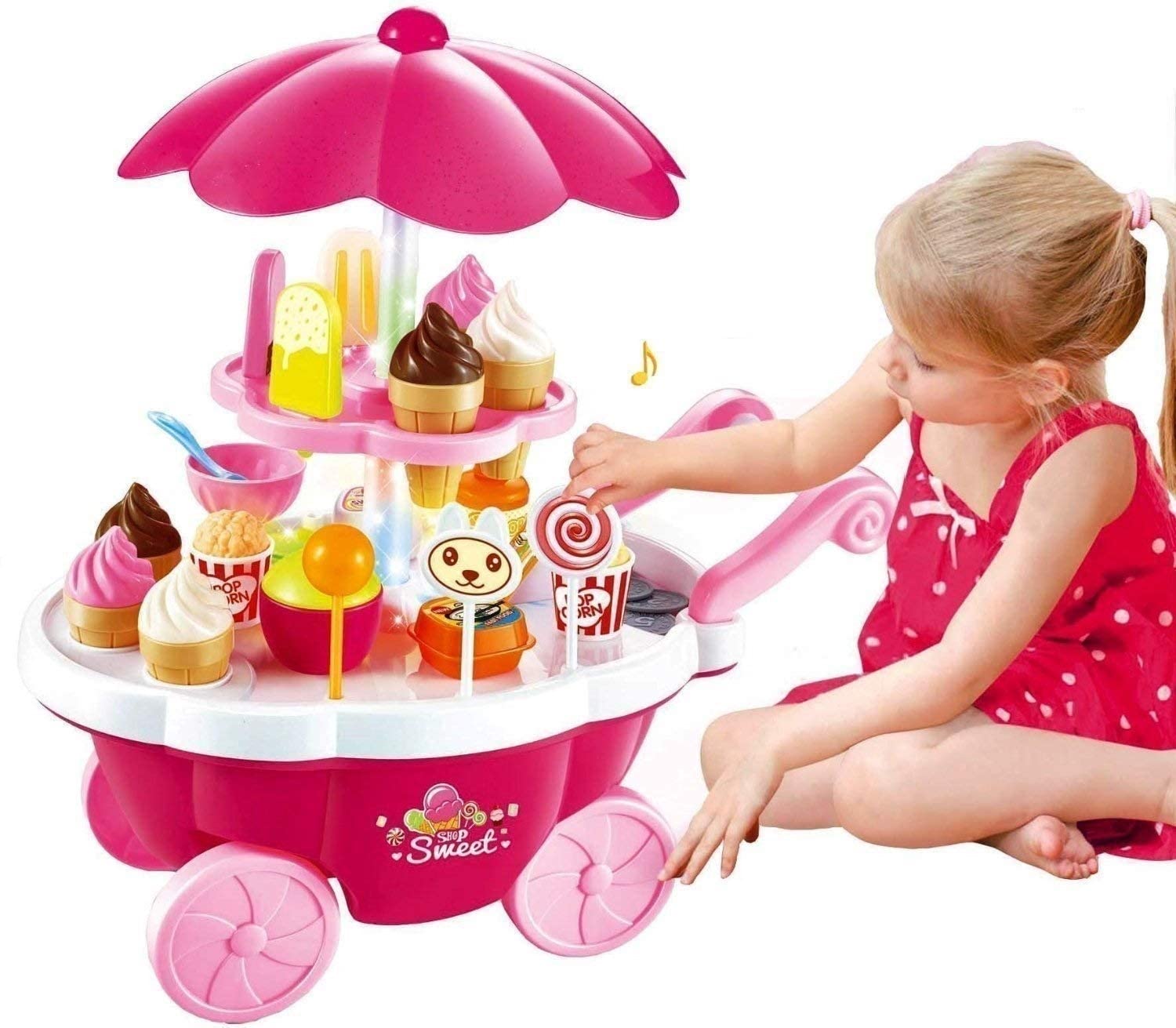 Goyal s Ice Cream Toy Sweet Cart Play Set for Kids Pretend Play Food