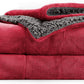 Goyal’s Ultra Soft Flannel Sherpa Blanket for Winter | Single Bed Reversible Plush Blanket 55 x 90 Inches | Thick, Warm & Cozy Dual Layer Microfibre Throw | Fade & Wrinkle Resistant - Maroon