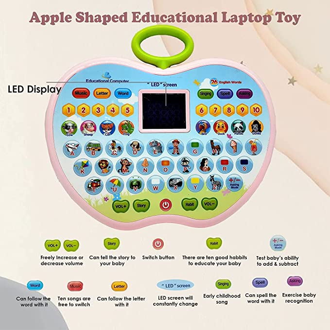 Goyal's Play & Learn Educational Learning Laptop Toy | Alphabets/Counting/Words and More Functions