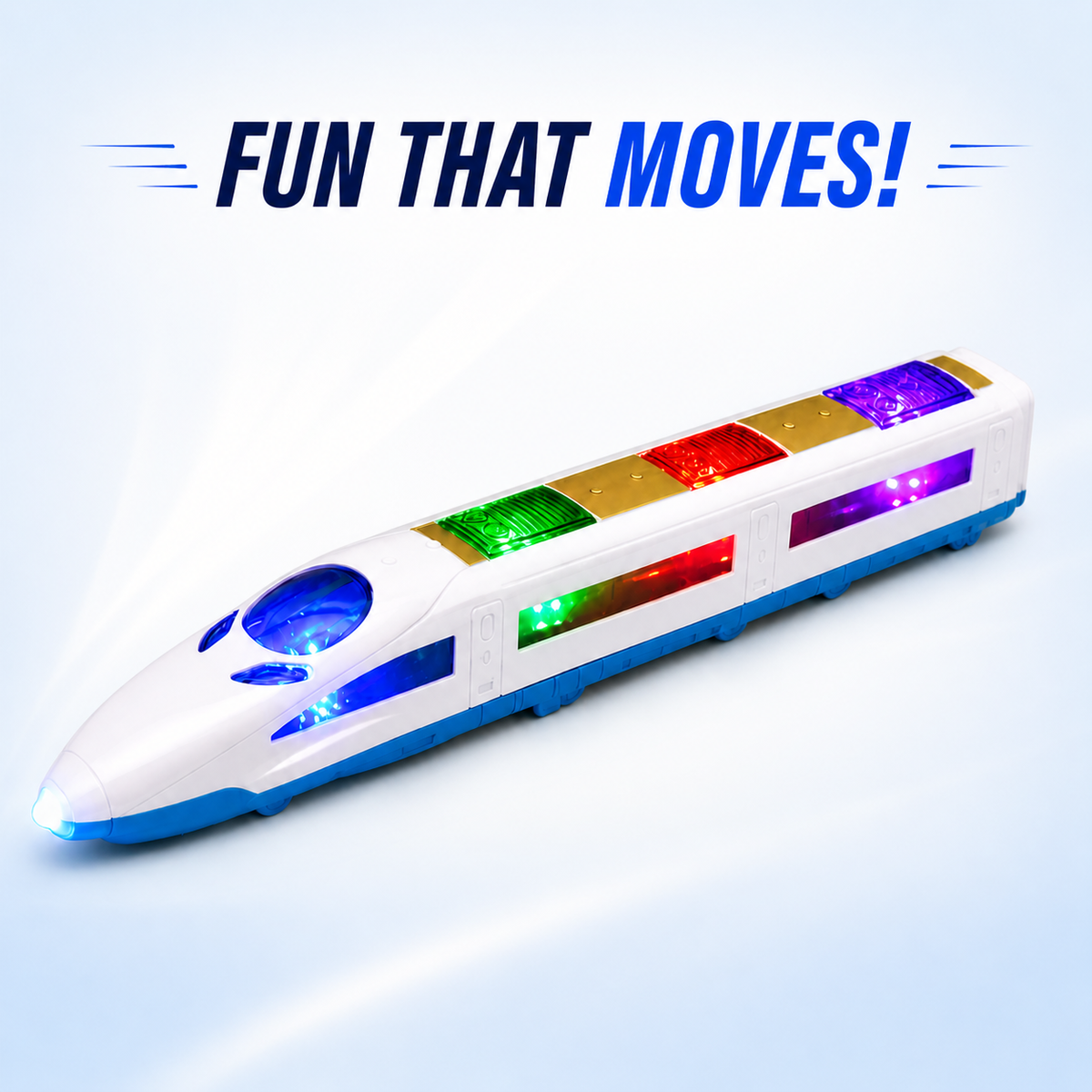 Goyal's High Speed Bullet Train for Kids with 3D Flashing Lights & Funny Musical Sounds
