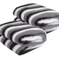 Goyal's Polar Fleece Single Bed Stripes Design AC Blanket Pack of 2 - (Black & White)