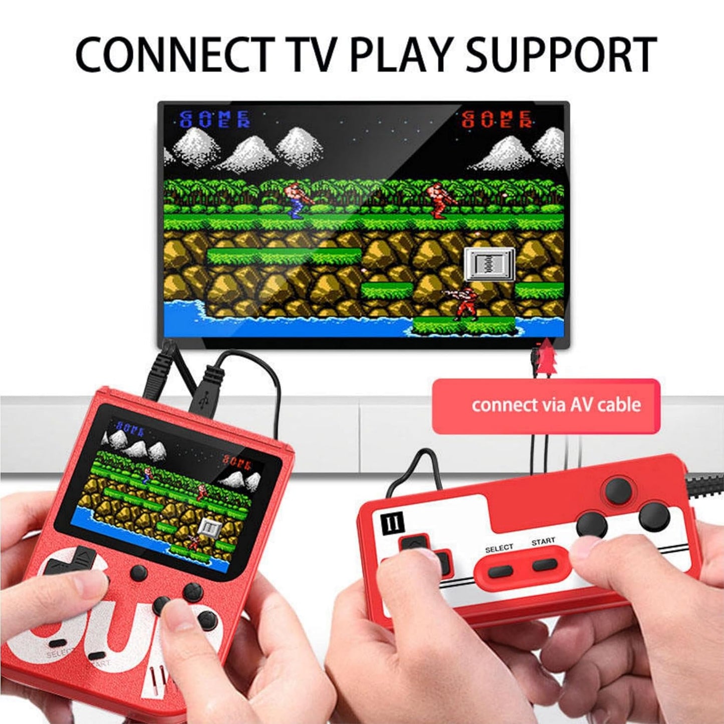 Goyal's Two Player 400 in 1 TV Compatible Classical Handheld SUP Video Game for Kids with Many Fun and Exciting Games