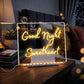 Goyal's LED Acrylic Writing Board with Light & 7 Colorful Pens | 30 X 20 cm DIY 3D Rewritable Message Pad