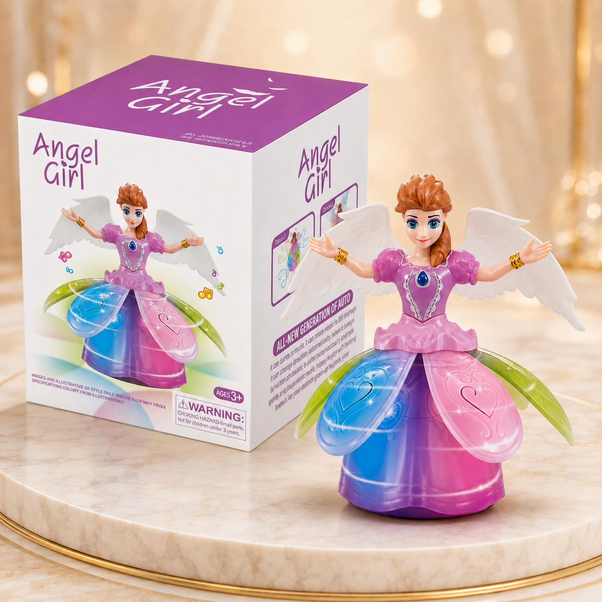 Goyal's Dancing Angel परी Doll Girl 360 Degree Rotating with Music & Flashing Lights Toy for Kids