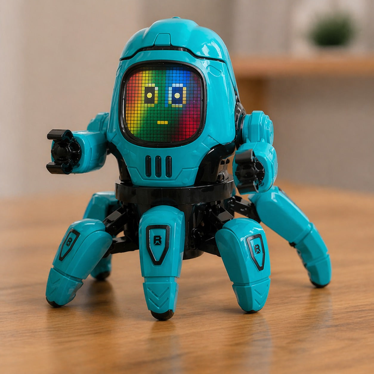 Goyal’s Dancing Six Claw Robot Toy with Music & LED Lights | Interactive Moving Robot for Kids | Musical Action Toy for Boys & Girls - Seagreen