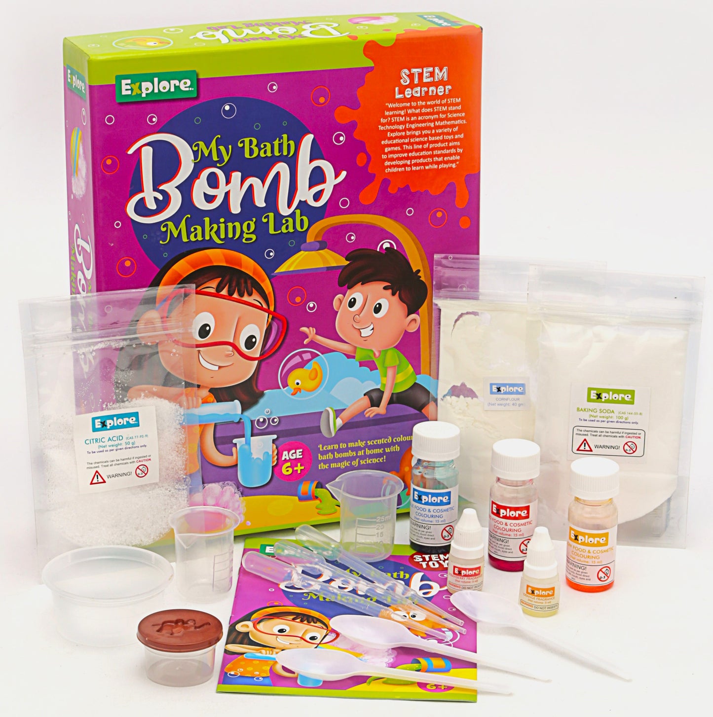 Goyal's Science Experiments STEM Learner | My Bath Bomb Making Lab (Learning & Educational DIY Activity Toy Kit, for Ages 6+ of Boys and Girls)