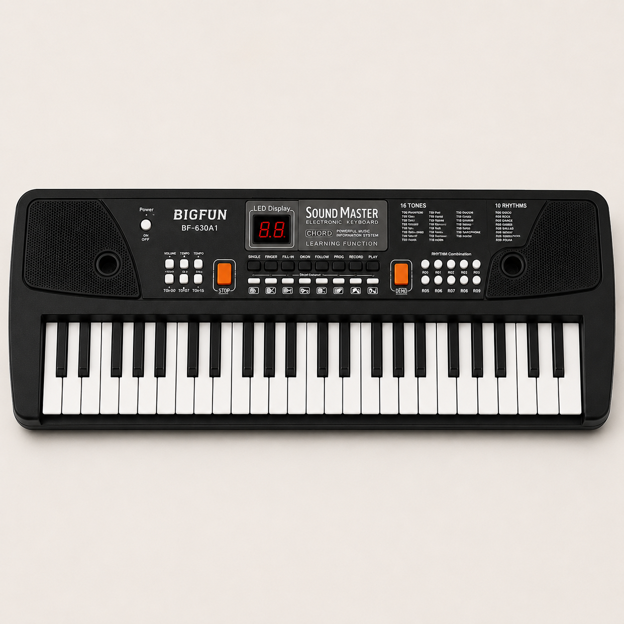 Goyal's Big Size 61-Key Electronic Keyboard Piano for kids, 16 Tones, 10 Rhythms, with Microphone, LED Display, for Ages 3+ Beginners Musical Toys