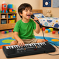 Goyal's Big Size 61-Key Electronic Keyboard Piano for kids, 16 Tones, 10 Rhythms, with Microphone, LED Display, for Ages 3+ Beginners Musical Toys