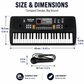 Goyal's Big Size 61-Key Electronic Keyboard Piano for kids, 16 Tones, 10 Rhythms, with Microphone, LED Display, for Ages 3+ Beginners Musical Toys