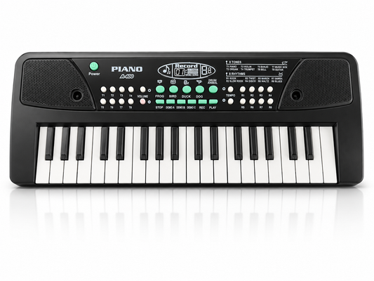 Goyal's Junior 37 Keys Keyboard Piano with Mic & USB | Kids Electronic Musical Keyboard | 8 Tones, 8 Rhythms, Animal Sounds, Record & Playback, Single Speaker