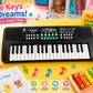 Goyal's Junior 37 Keys Keyboard Piano with Mic & USB | Kids Electronic Musical Keyboard | 8 Tones, 8 Rhythms, Animal Sounds, Record & Playback, Single Speaker