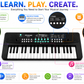 Goyal's Junior 37 Keys Keyboard Piano with Mic & USB | Kids Electronic Musical Keyboard | 8 Tones, 8 Rhythms, Animal Sounds, Record & Playback, Single Speaker