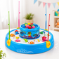 Goyal's Fishing Fish-Catching Game with 26 Piece Fishes, 2 Rotary Ponds and 4 Pods with Music and Light Function (Blue)