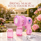 Goyal's Big Size Automatic Bubble Machine Gun for Kids | Bubble Blower with Leak-Resistant Design & 2 Bubble Solution Bottles | Battery Operated Outdoor Party Toy | Pink