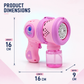 Goyal's Big Size Automatic Bubble Machine Gun for Kids | Bubble Blower with Leak-Resistant Design & 2 Bubble Solution Bottles | Battery Operated Outdoor Party Toy | Pink