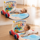 Goyal's 2-in-1 Musical Baby Play Gym & Push Walker | Activity Mat with Play Piano, Lights, Hanging Rattles & Tummy Time Mat | Convertible Baby Activity Centre | Multicolour