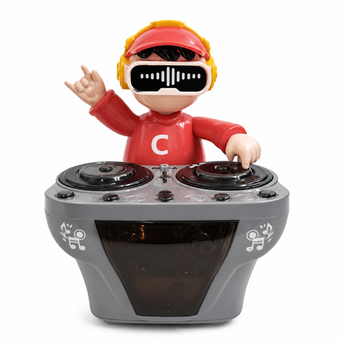 Goyal's DJ Robot Toy for Kids with LED Lights, Musical Toys for Kids, Battery Operated Toys, DJ Rock Pig Robot, Crawling Toys for Kids Muticolor