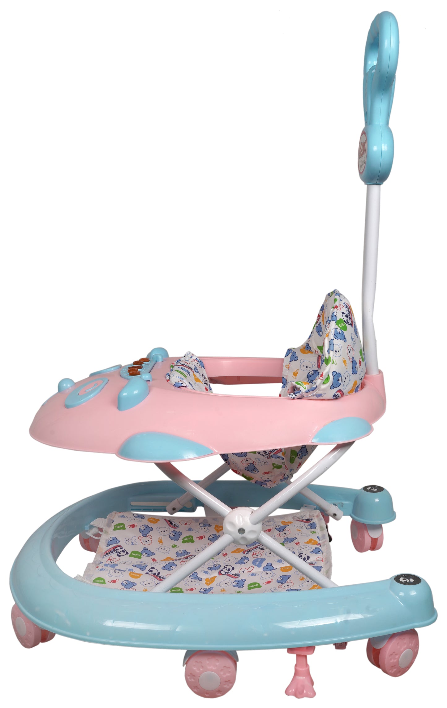 Goyal's Luxury Stylish Bravo Design 360° Rotating Baby Walker with Parental Handle - Pink