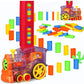 Refurbished-  Goyal's Domino Train 60pcs Dominoes Blocks Toy with Music and 3D Lights, Automatic Dominos Blocks Laying Toy